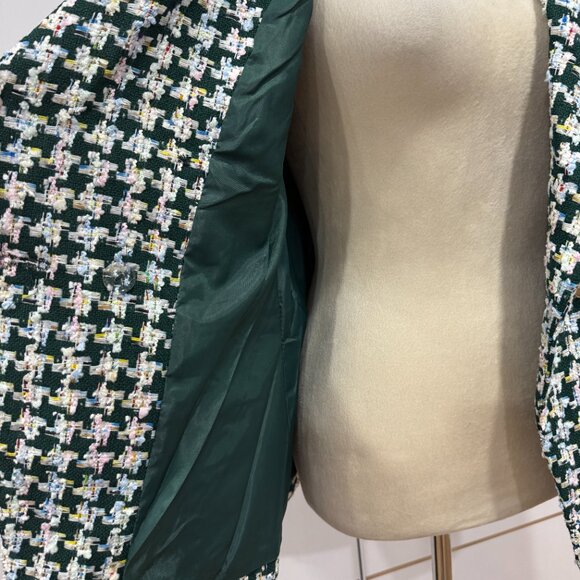 New Attentif Paris Golden Button Knitted Double Breasted Blazer, Size 38/M - Picture 12 of 17